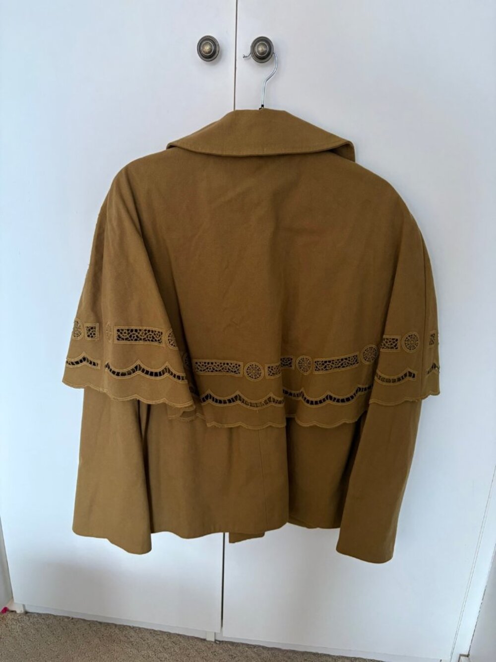 Sézane x Sea NY Josephina Embroidered Jacket, Khaki, US 12, NWT